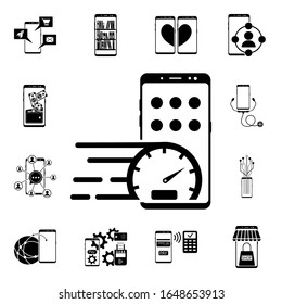 Partnerprogramm für Smartphone-Partneranwendungen. Universelles Set für mobile Concept-Icons für Web und Mobile