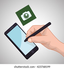 smartphone design. app concept. colorful illustration