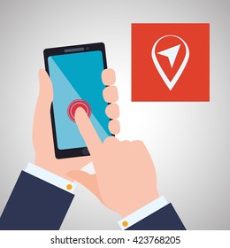 smartphone design. app concept. colorful illustration