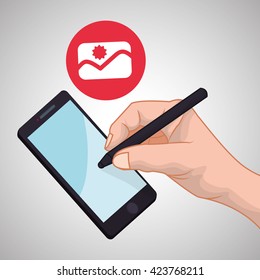 smartphone design. app concept. colorful illustration