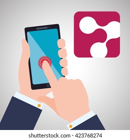 smartphone design. app concept. colorful illustration