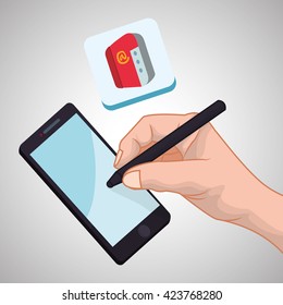 smartphone design. app concept. colorful illustration