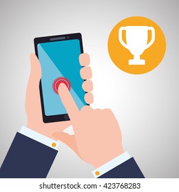 smartphone design. app concept. colorful illustration