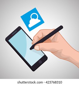 smartphone design. app concept. colorful illustration
