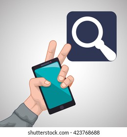 smartphone design. app concept. colorful illustration