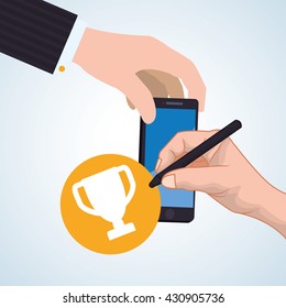 smartphone design. app concept. colorful illustration