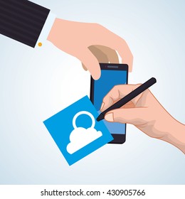 smartphone design. app concept. colorful illustration