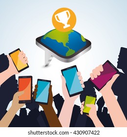 smartphone design. app concept. colorful illustration