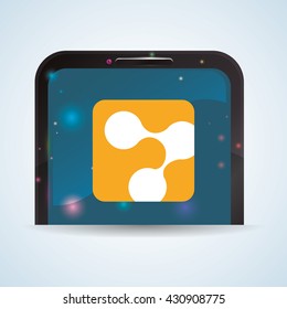 smartphone design. app concept. colorful illustration