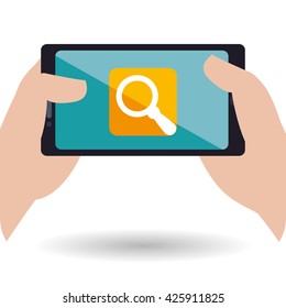 Smartphone design. App icon. White background 