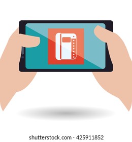 Smartphone design. App icon. White background 