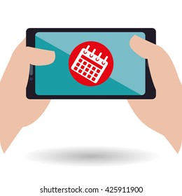 Smartphone design. App icon. White background 