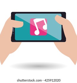 Smartphone design. App icon. White background 