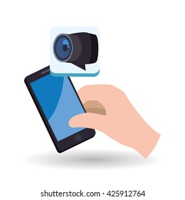 Smartphone design. App icon. White background 