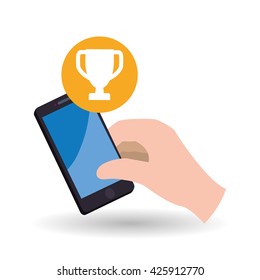 Smartphone design. App icon. White background 