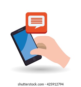 Smartphone design. App icon. White background 