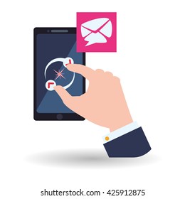 Smartphone design. App icon. White background 