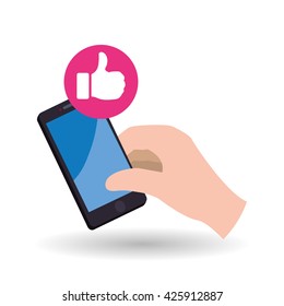 Smartphone design. App icon. White background 