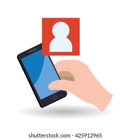 Smartphone design. App icon. White background 