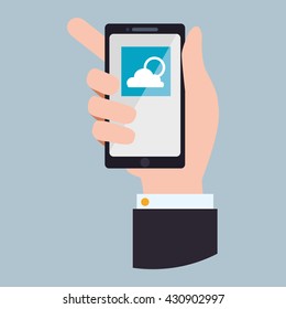 Smartphone design. App icon. White background  , vector