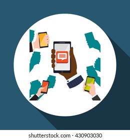 Smartphone design. App icon. White background  , vector
