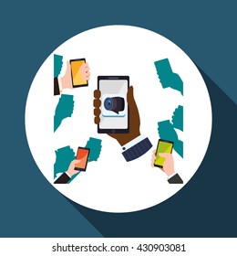 Smartphone design. App icon. White background  , vector