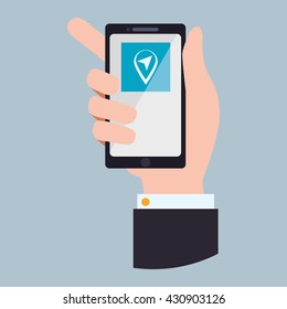 Smartphone design. App icon. White background  , vector