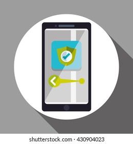 Smartphone design. App icon. White background  , vector