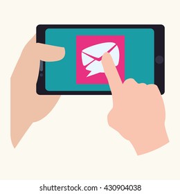 Smartphone design. App icon. White background  , vector