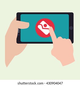 Smartphone design. App icon. White background  , vector