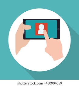 Smartphone design. App icon. White background  , vector
