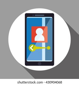 Smartphone design. App icon. White background  , vector