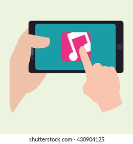 Smartphone design. App icon. White background  , vector