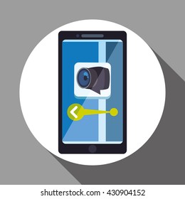 Smartphone design. App icon. White background  , vector