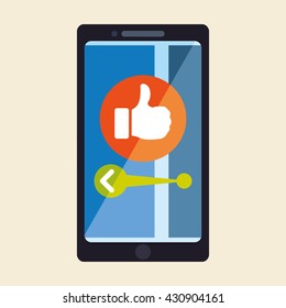 Smartphone design. App icon. White background  , vector
