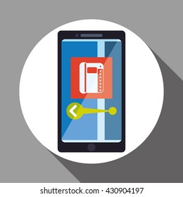 Smartphone design. App icon. White background  , vector