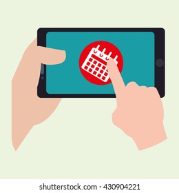 Smartphone design. App icon. White background  , vector