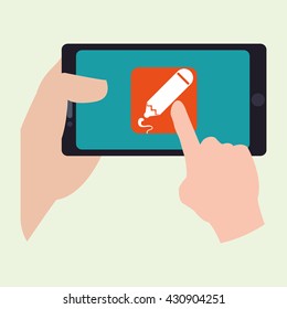 Smartphone design. App icon. White background  , vector
