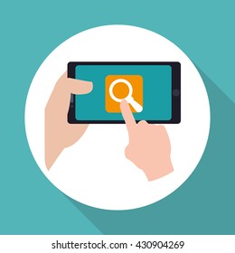 Smartphone design. App icon. White background  , vector