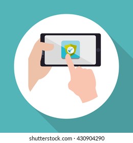 Smartphone design. App icon. White background  , vector