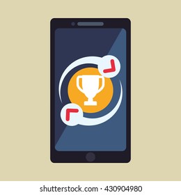 Smartphone design. App icon. White background  , vector