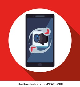 Smartphone design. App icon. White background  , vector