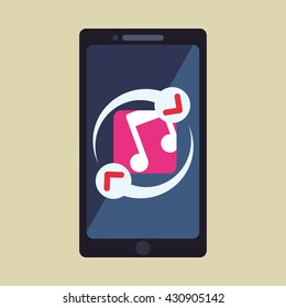 Smartphone design. App icon. White background  , vector