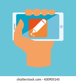 Smartphone design. App icon. White background  , vector