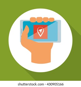 Smartphone design. App icon. White background  , vector