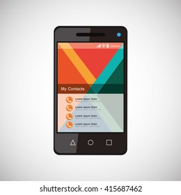 Smartphone design. cellphone concept. isolated illustration