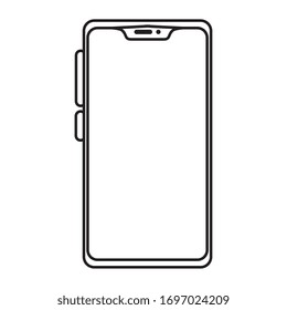Diseño de teléfonos inteligentes, comunicación de la tecnología móvil de telefonía móvil y tema de medios sociales Ilustración de vectores