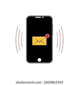 Smartphone design, contact and technology concept, editable vector