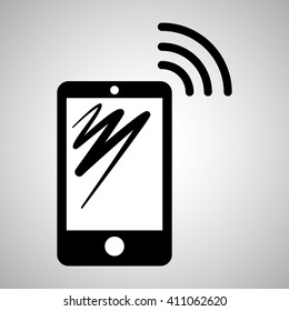 Smartphone design, contact and technology concept, editable vector