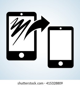 Smartphone design, contact and technology concept, editable vector
